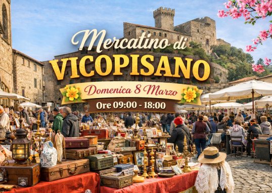 Mercatino di Vicopisano Domenica 8 Marzo 2026