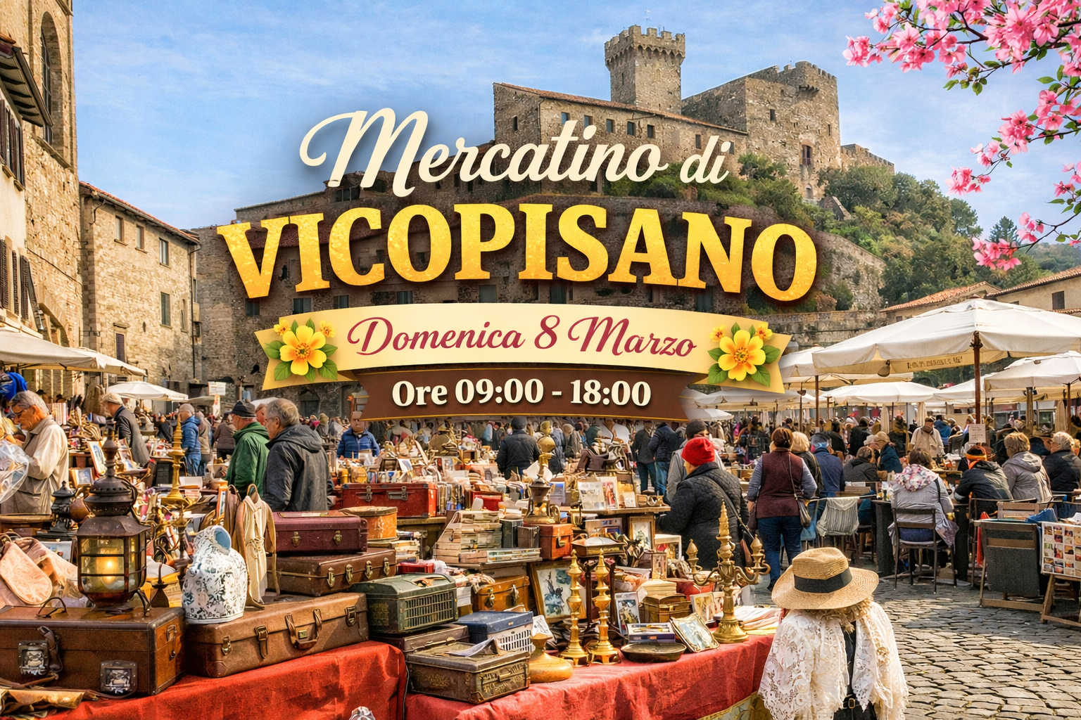 Mercatino di Vicopisano Domenica 8 Marzo 2026