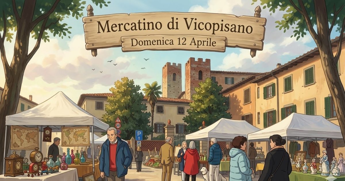 Mercatino di Vicopisano Domenica 12 Aprile 2026